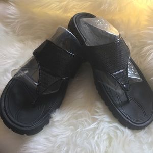 Chico’s Black & Sequins Sandals Size 9